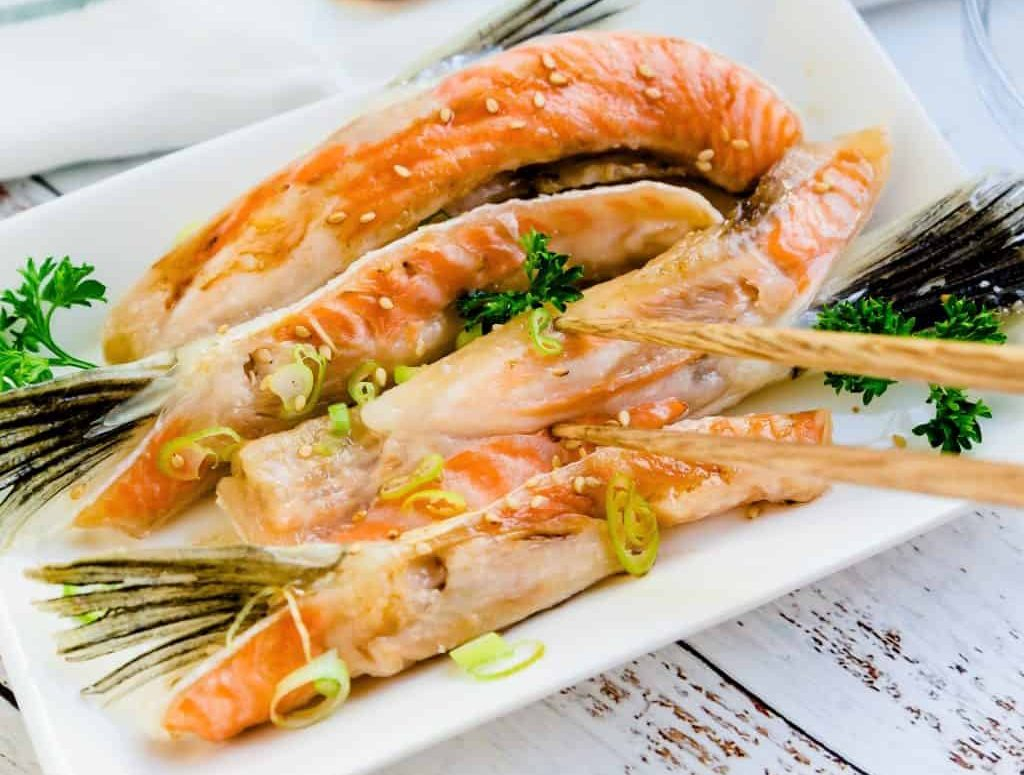 15 Minutes Salmon Belly Recipe TheFoodXP reyba 