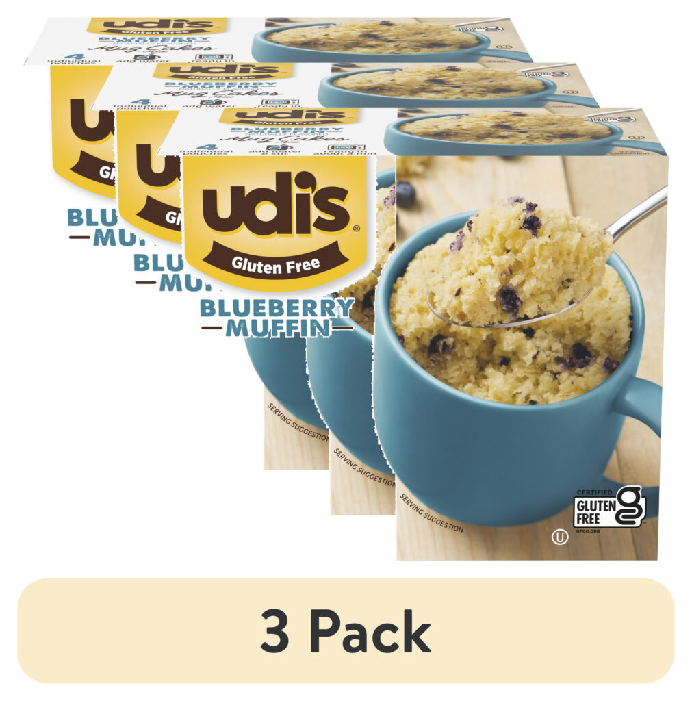  3 Pack Udi s Gluten Free Blueberry Muffin Mug Cake Mix 8 4 Oz 4 