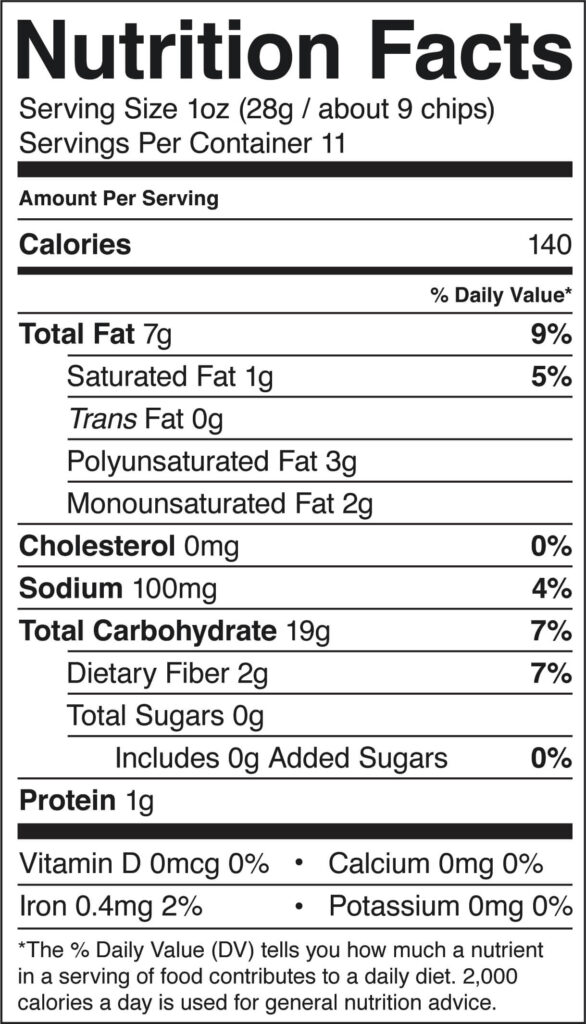 35 Tortilla Chips Nutrition Label Label Design Ideas 2020