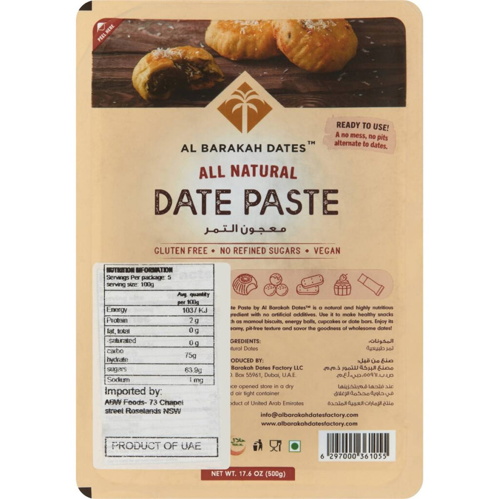 Al Barakah Dates Date Paste 500g Woolworths