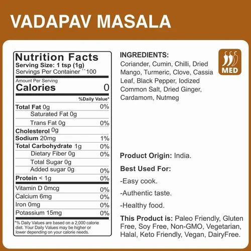 Alco Spices Vada Pav Masala 100g At Rs 72 pack In Raipur ID 26435279733