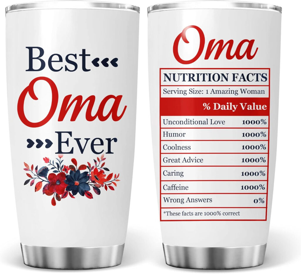 Amazon Appreciation Best Oma Ever Tumbler Nutrition Facts Mugs 