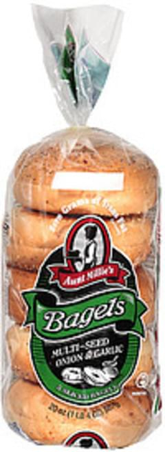Aunt Millie s Multi Seed Onion Garlic Bagels 20 Oz Nutrition 