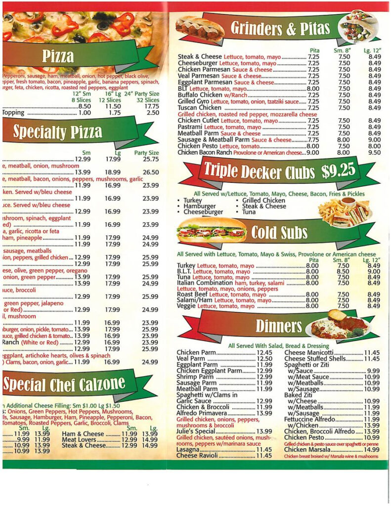 BerkshireMenus Gino s Pizza