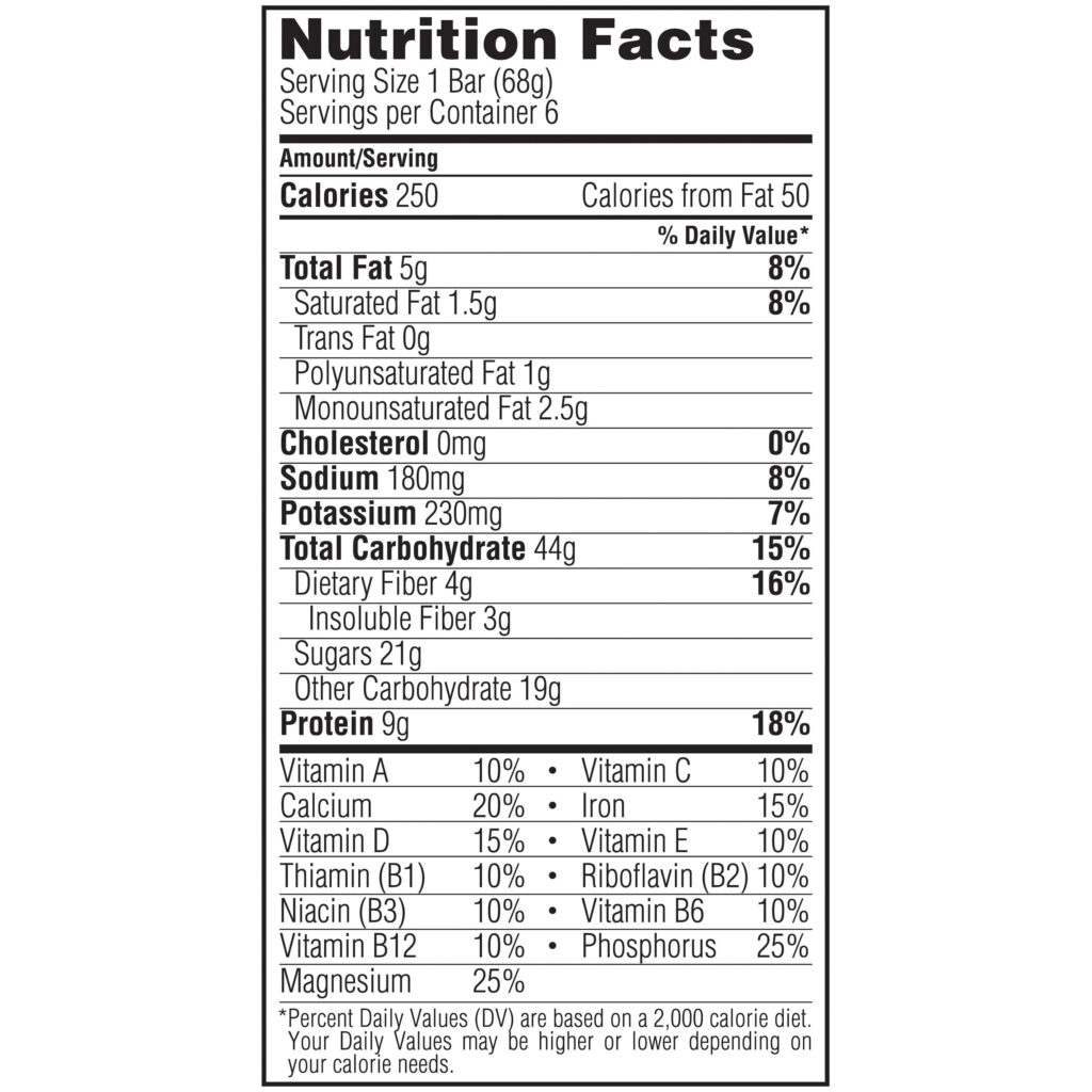 Brownie Clif Bar Nutrition Facts Nutrition Pics