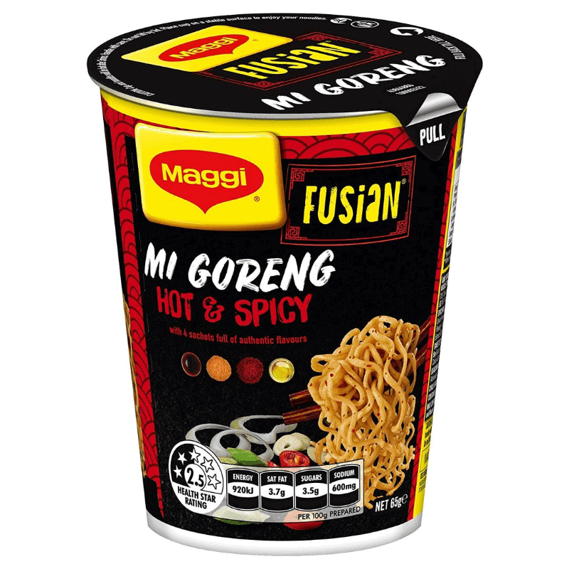 Buy Bulk Maggi Fusian 2 Minute Instant Mi Goreng Noodle Hot Spicy Cup 