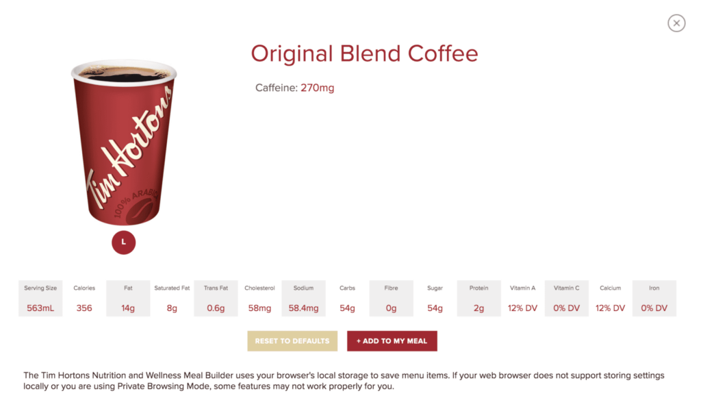 Caffeine In Tea Vs Coffee Tim Hortons 1