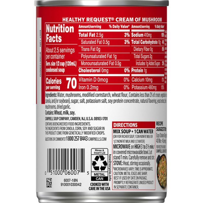 Campbell s Cream Of Mushroom Soup 10 5 Oz Instacart