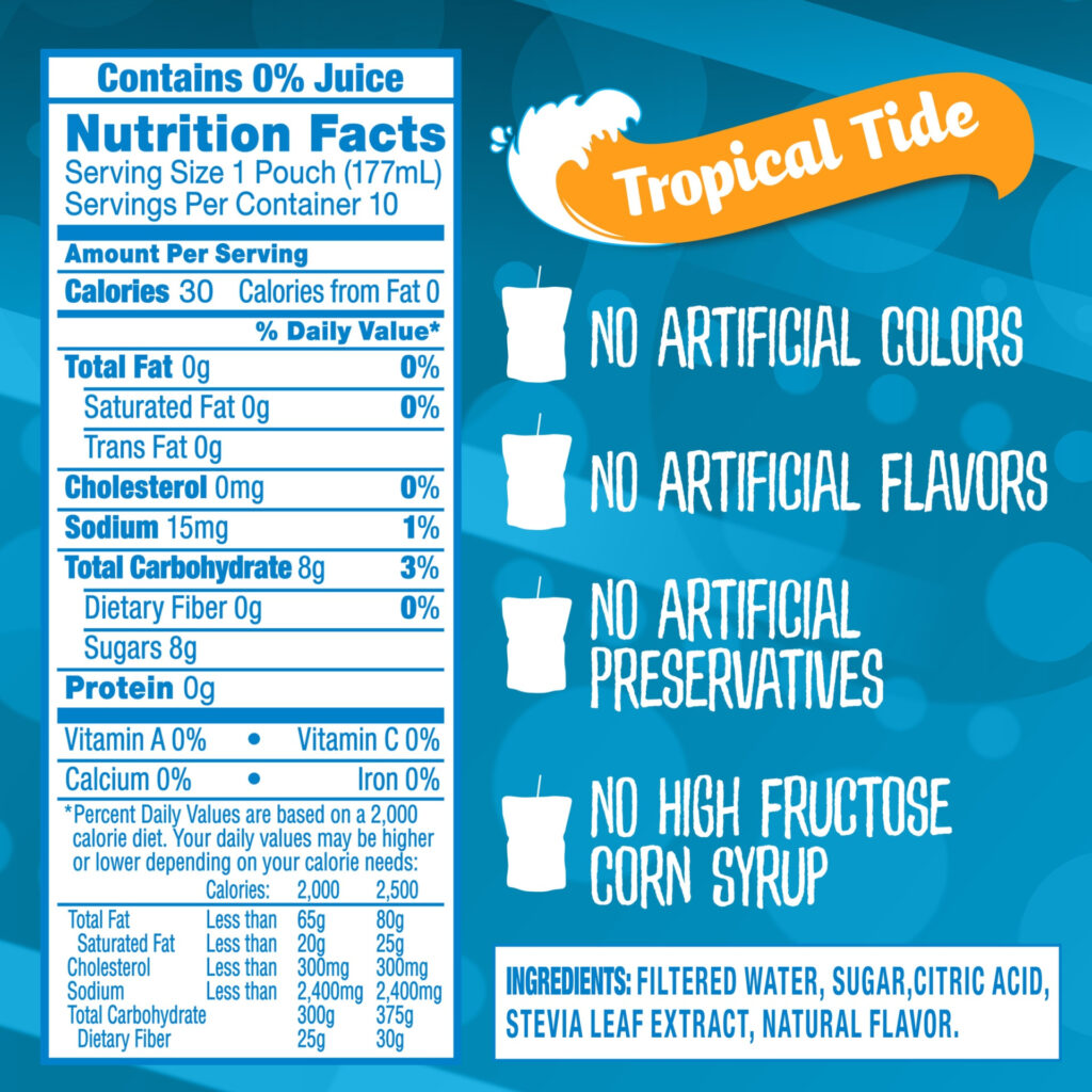 Capri Sun Roarin Waters Tropical Tide Naturally Flavored Water 