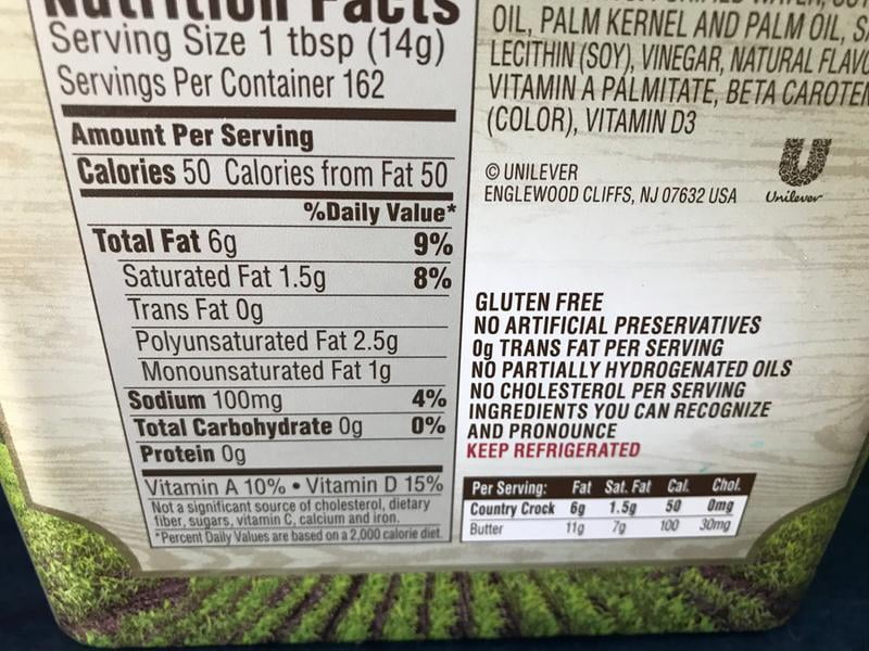 Country Crock Nutrition Label Juleteagyd