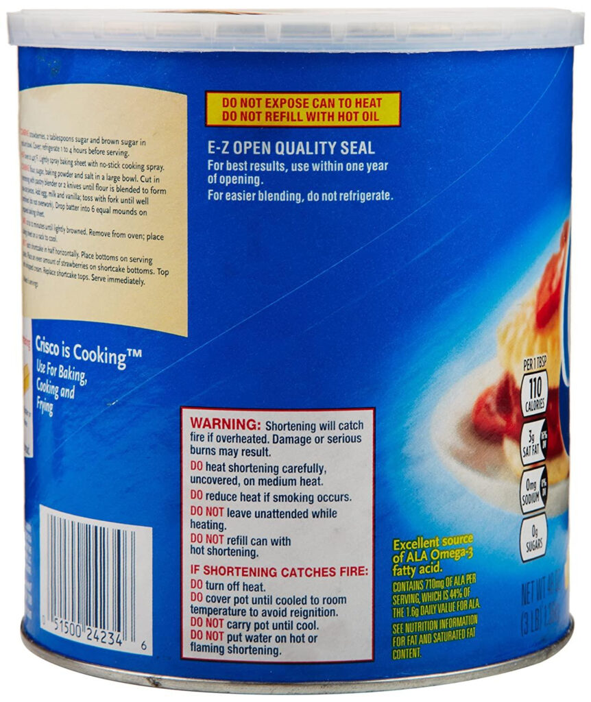Crisco All Vegetable Shortening 48 Oz Premium Quality For Baking And 