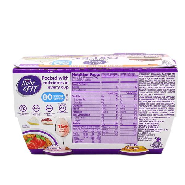 Dannon Light Fit Greek Yogurt Seasonal 4 5 3oz Cups Hy Vee Aisles 