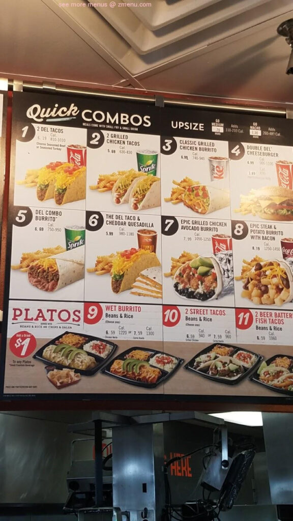 Del Taco Menu With Prices 2024
