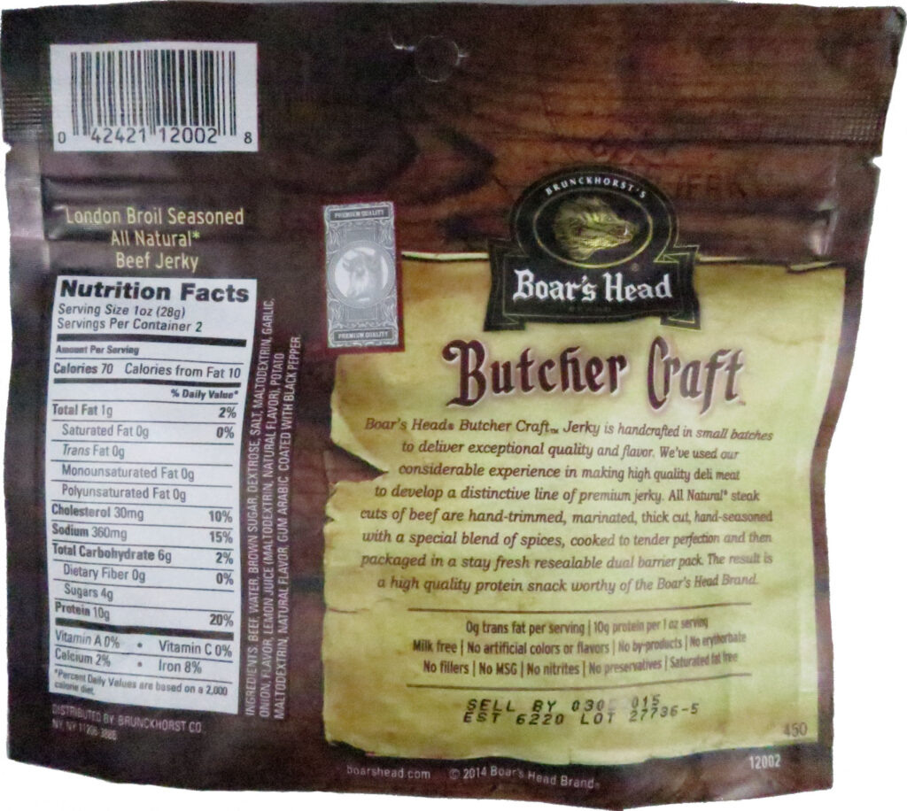 Discover How Boar s Head London Broil Seasoned Beef Jerky Fared In A 