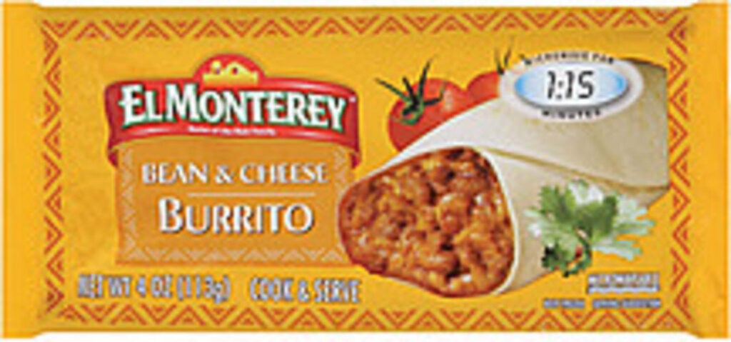 El Monterey Bean Cheese Burrito 4 Oz Nutrition Information Innit