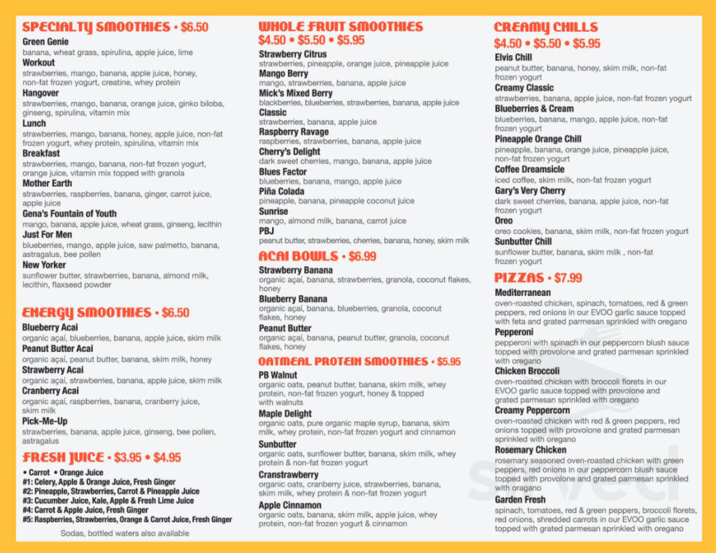 Fresh Planet Tallmadge Menus In Tallmadge Ohio United States