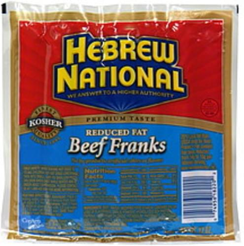 Hebrew National Reduced Fat Beef Franks 12 Oz Nutrition Information 