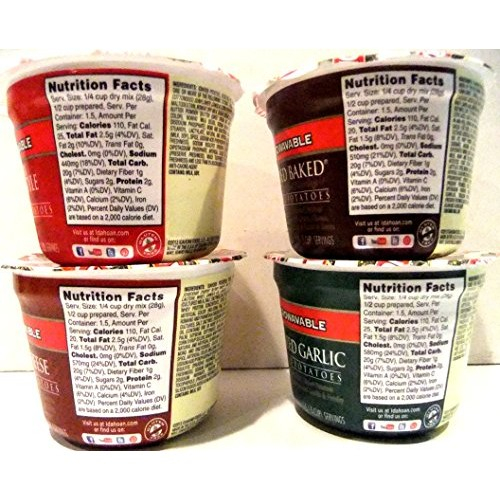Idahoan Mashed Potatoes Microwavable Single Serve Cups VARIETY 
