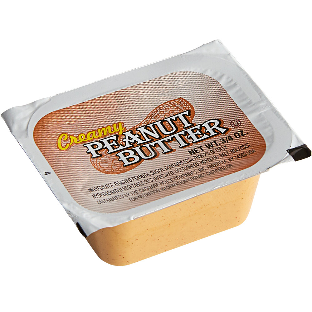 Individual Peanut Butter Packets 75 Oz Portion 200 Case 