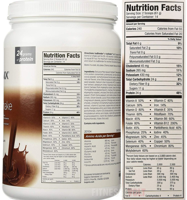 Isagenix Protein Powder Nutritional Information Blog Dandk