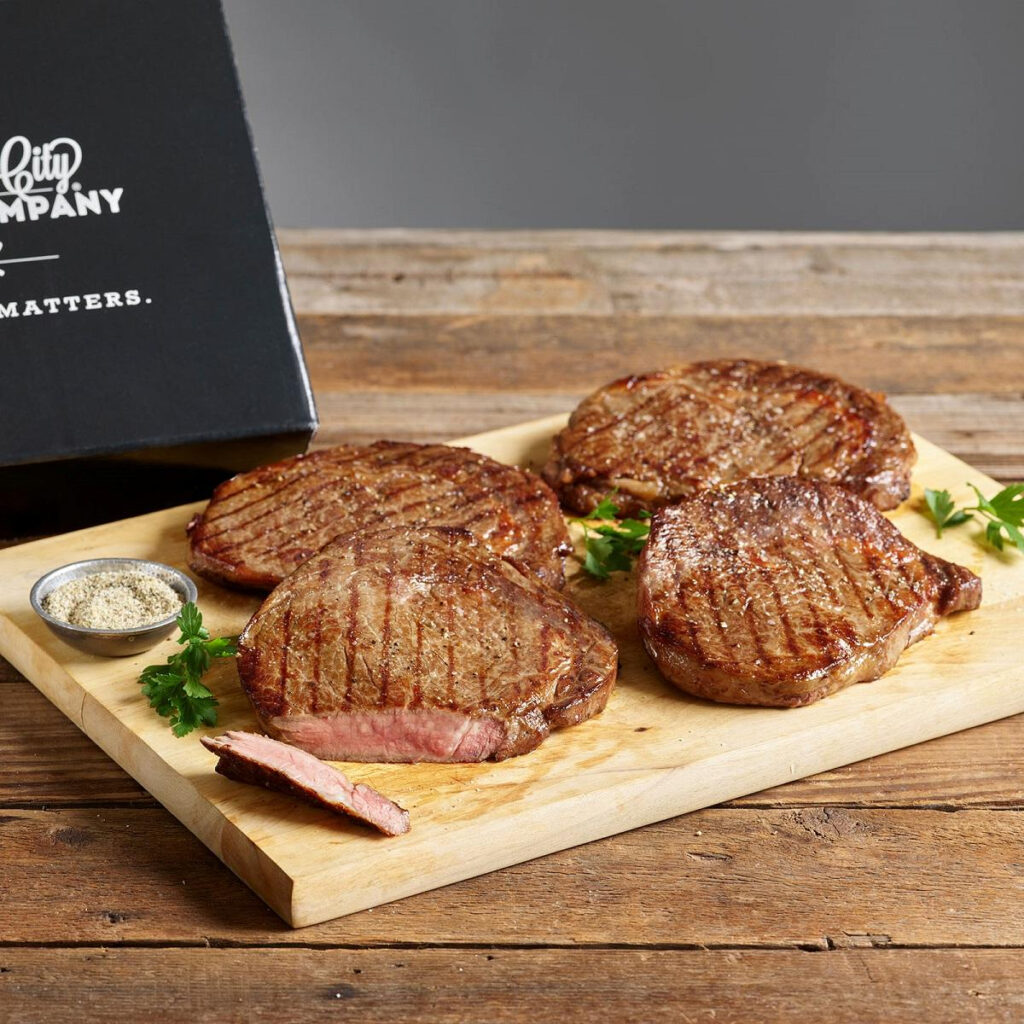 Kansas City Steaks 4 10 Oz Boneless Ribeye Steaks Gift Boxed 