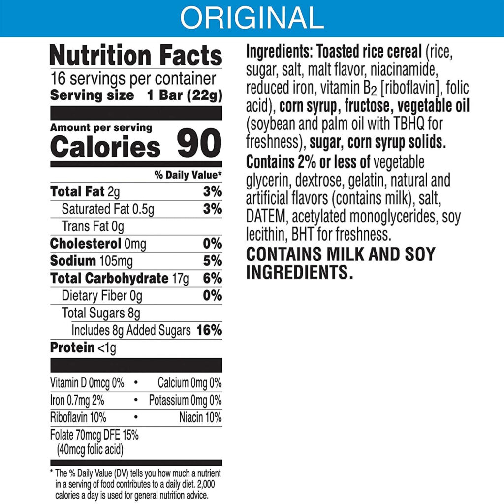 Kellogg Rice Krispies Cereal Nutrition Facts Besto Blog
