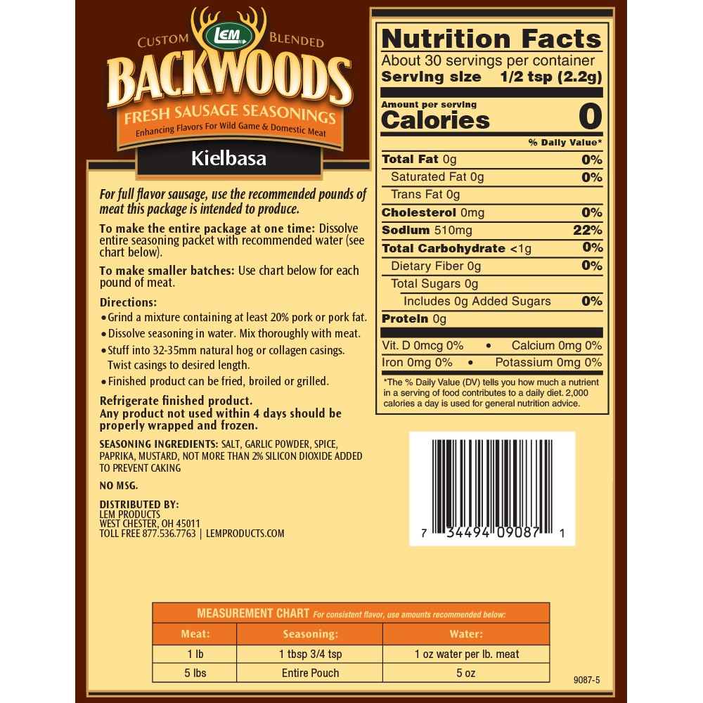 Kielbasa Sausage Nutrition Information Nutrition Ftempo