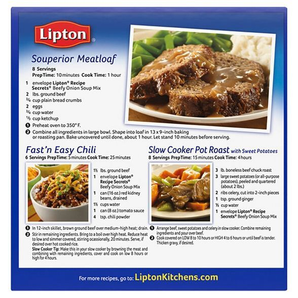 Lipton Recipe Secrets Soup Dip Mix Beefy Onion 2 2oz In 2021 Soup 