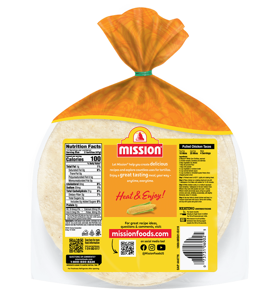 Low Calorie Yellow Corn Tortillas Mission Foods 41 OFF