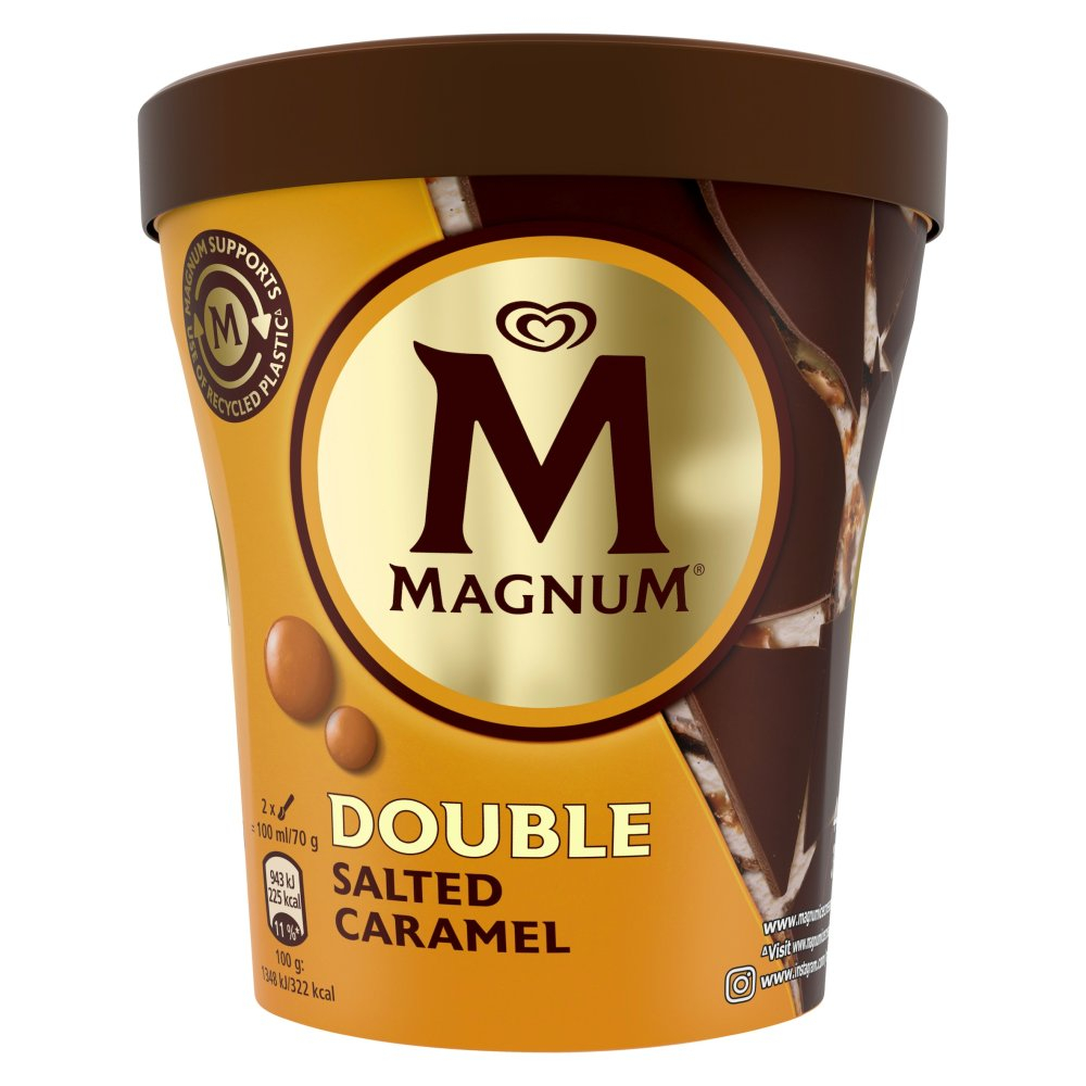 Magnum Tub Ice Cream Double Salted Caramel 440ml BB Foodservice