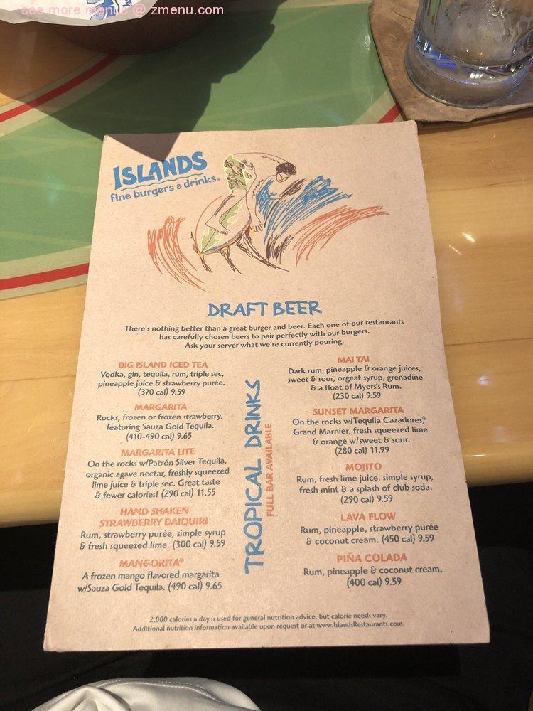 Menu At Islands Restaurant Cerritos Cerritos
