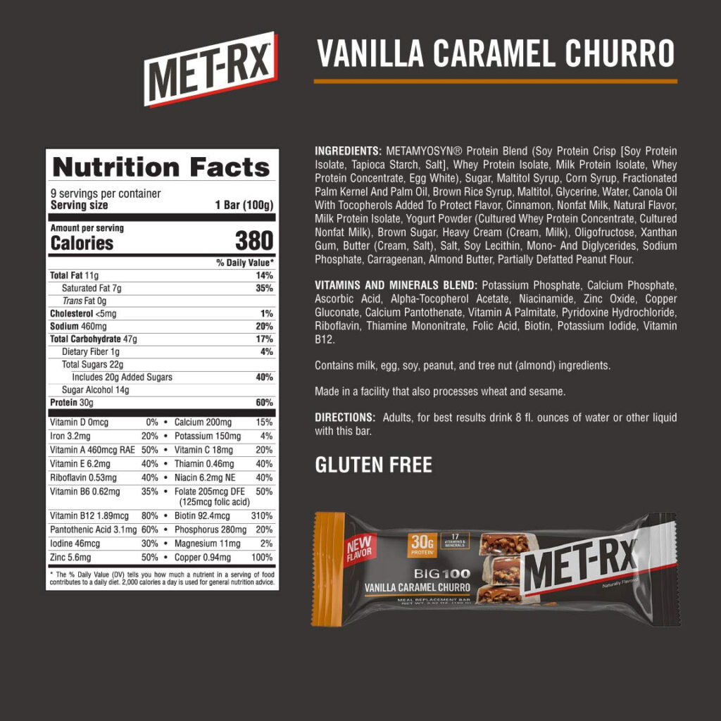 MET Rx Big 100 Colossal Protein Bars Great As Healthy Meal Replacement 