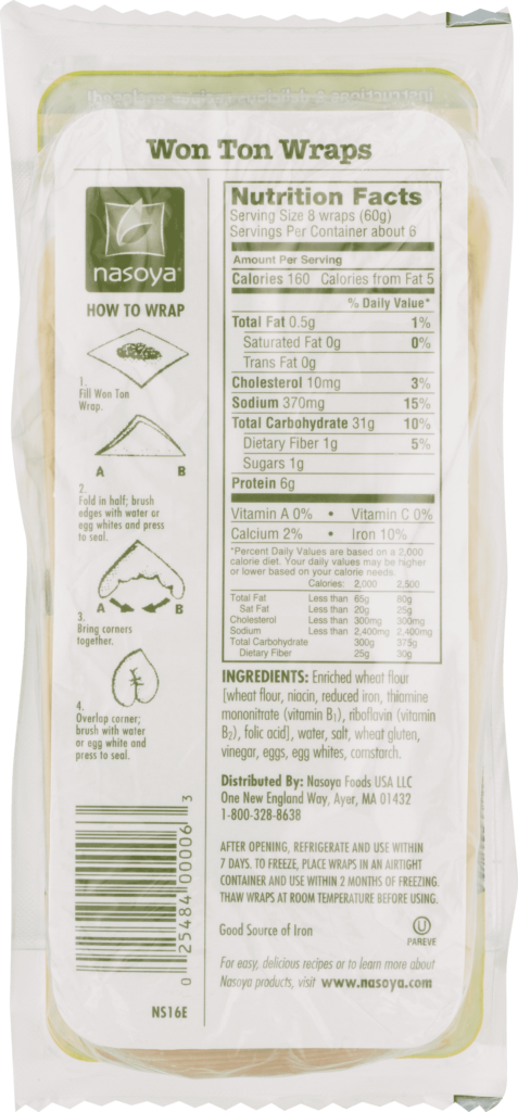 Nasoya Wonton Wrappers Nutrition Information Besto Blog