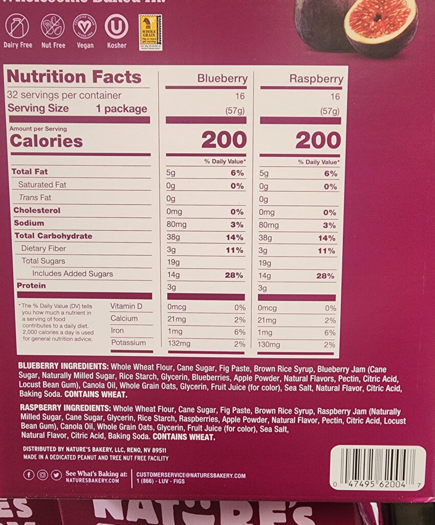 Nature s Bakery Fig Bar