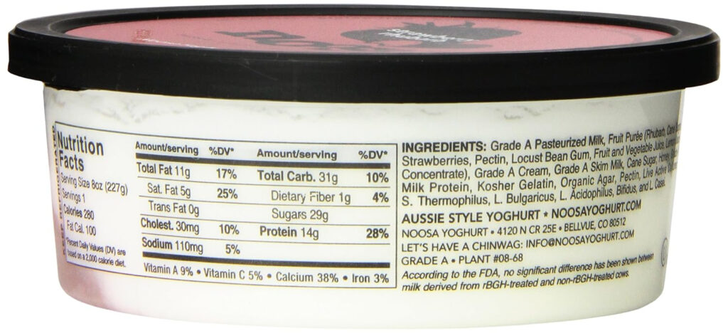 Noosa Greek Yogurt Nutrition Facts Nutrition Ftempo