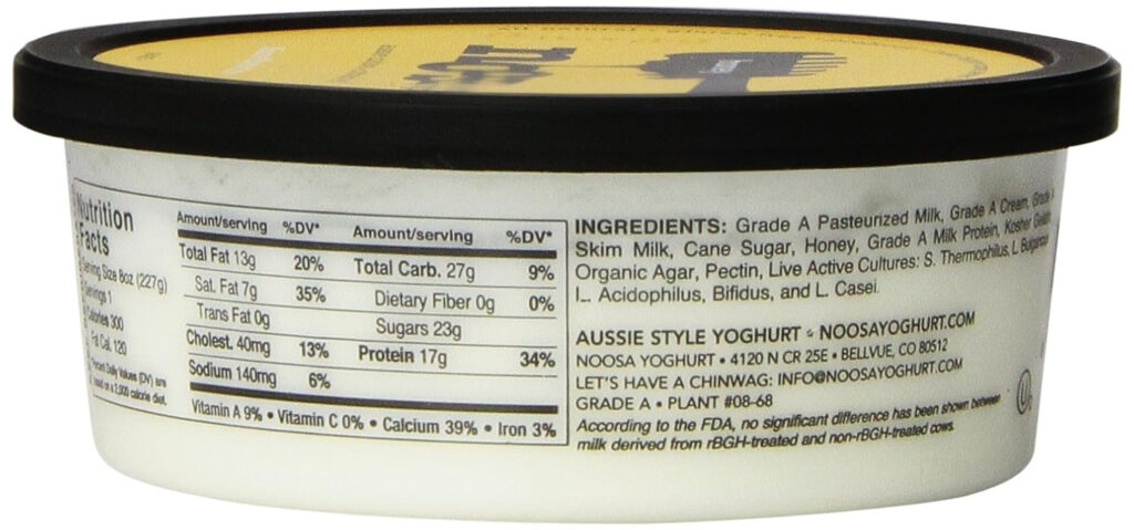 Noosa Honey Yogurt Nutrition Facts Besto Blog