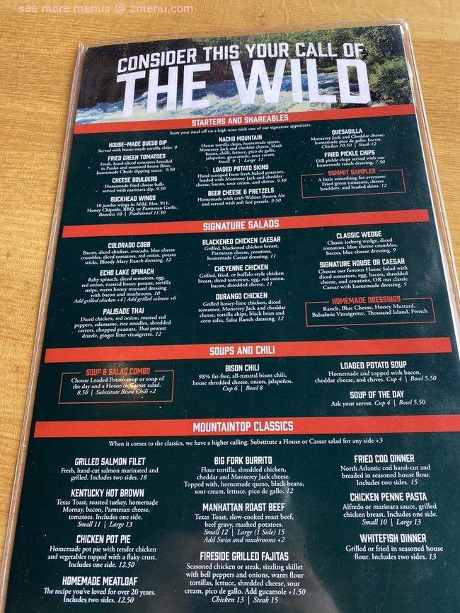 Online Menu Of Buckhead Mountain Grill Restaurant Bellevue Kentucky 