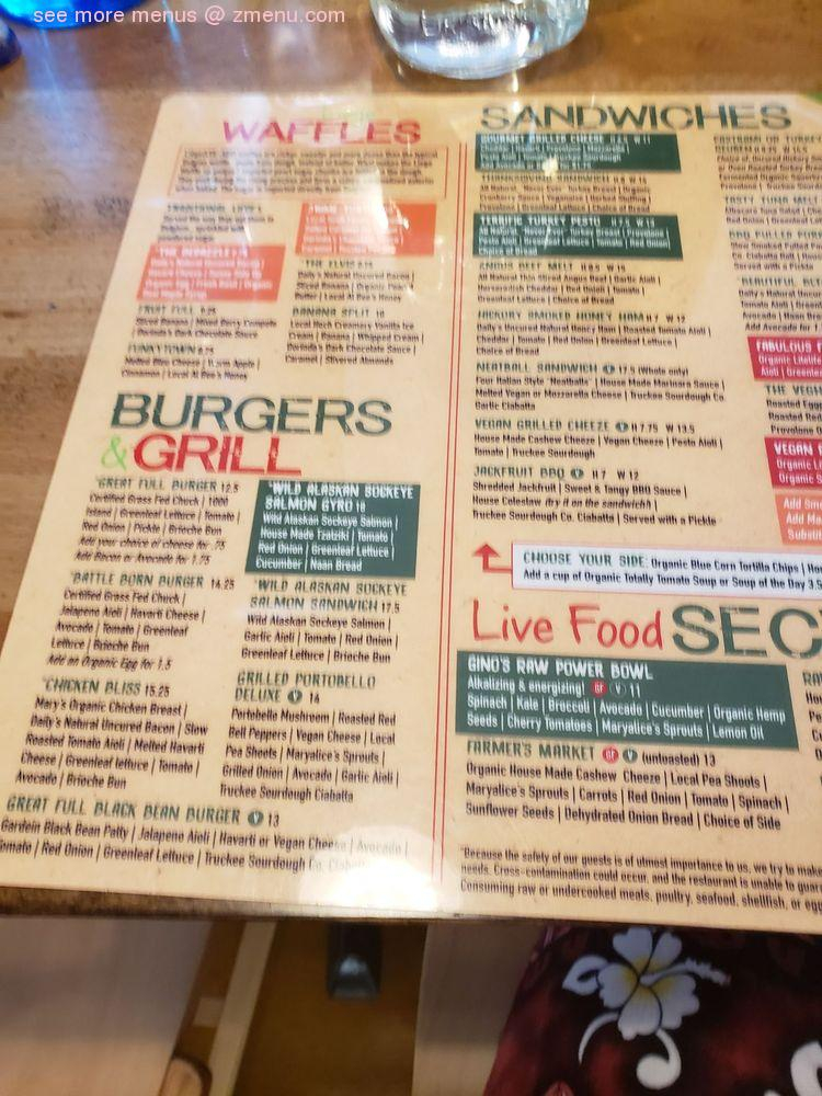 Online Menu Of Great Full Gardens Restaurant Sparks Nevada 89434 Zmenu