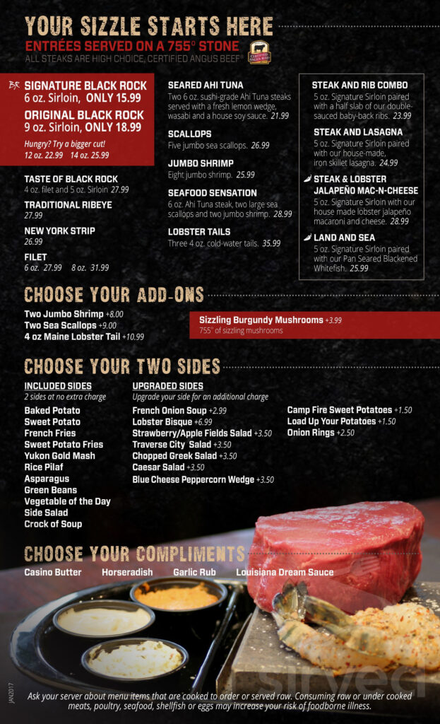 Order Black Rock Bar Grill Beavercreek OH Menu Delivery Menu