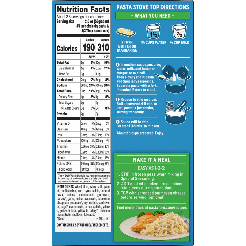 Pasta Roni Angel Hair Pasta With Herbs Nutrition Facts Nutrition Ftempo