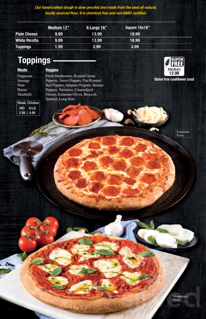 Pats Select Pizza Grill Menu In Smyrna Delaware USA
