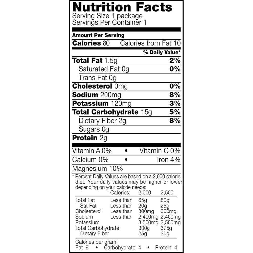 Pretzel Nutrition Facts Rold Gold Besto Blog
