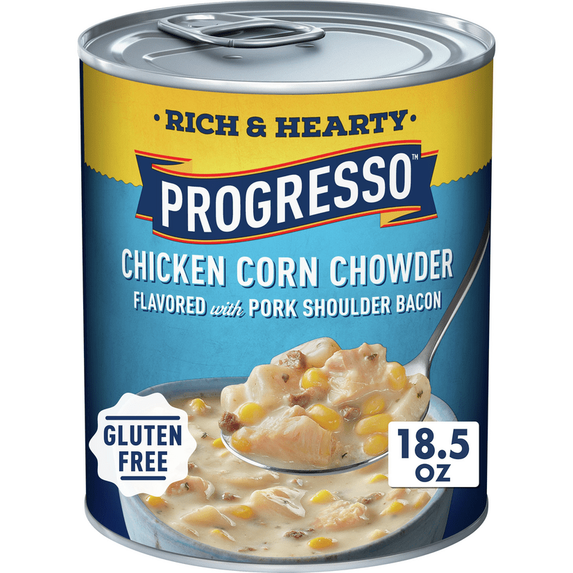 Progresso Rich Hearty Chicken Corn Chowder Soup Gluten Free 18 5 