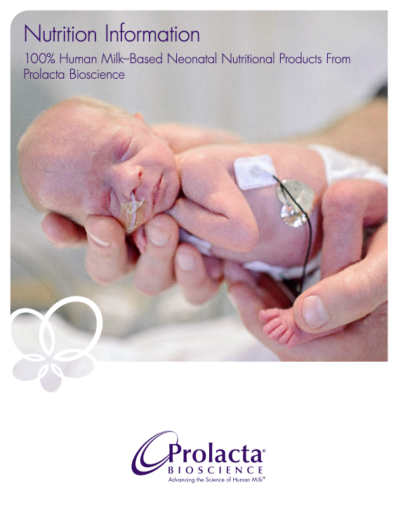 Prolacta Product Nutrition Brochure Prolacta Bioscience