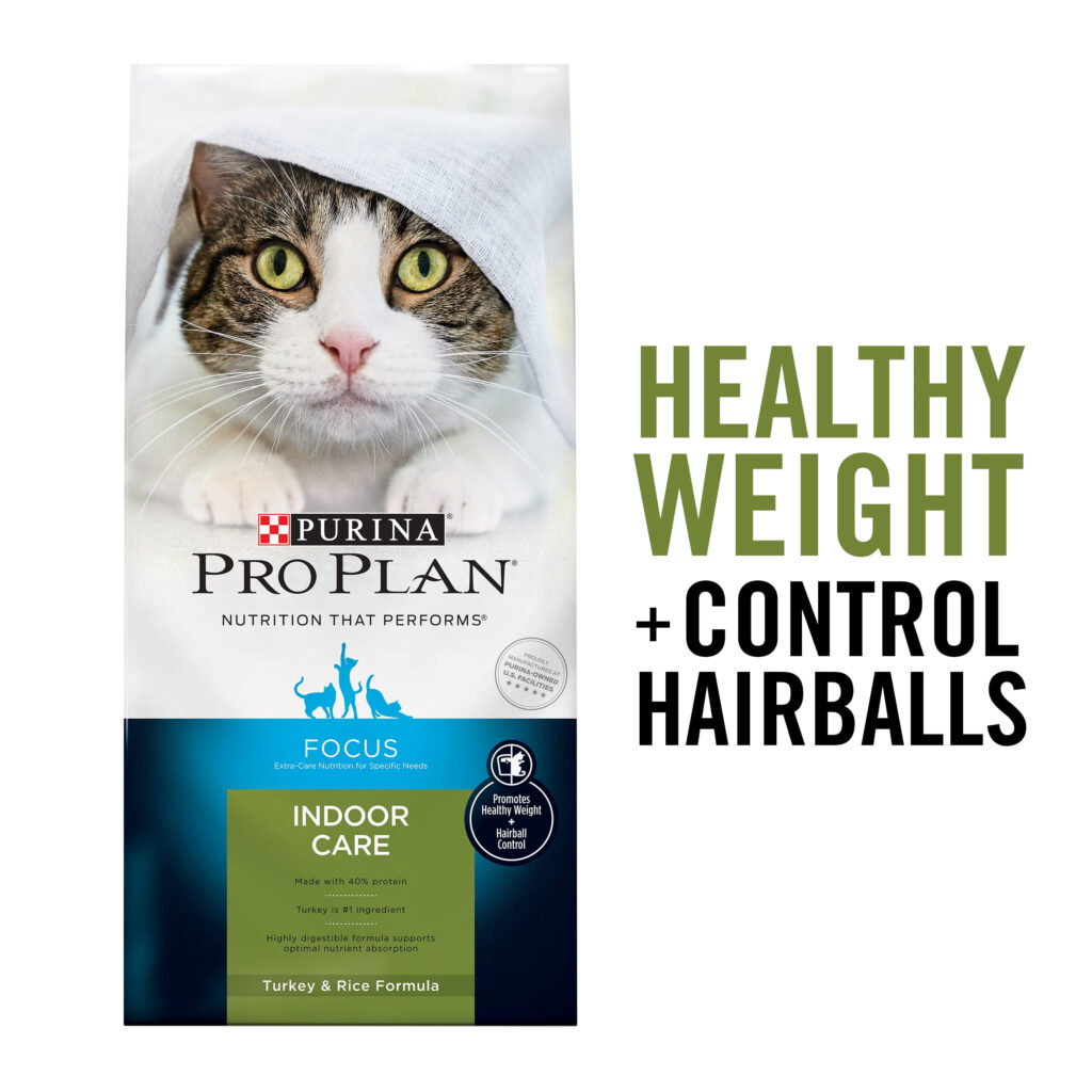 Purina Pro Plan Hairball Healthy Weight Indoor Dry Cat Food FOCUS 