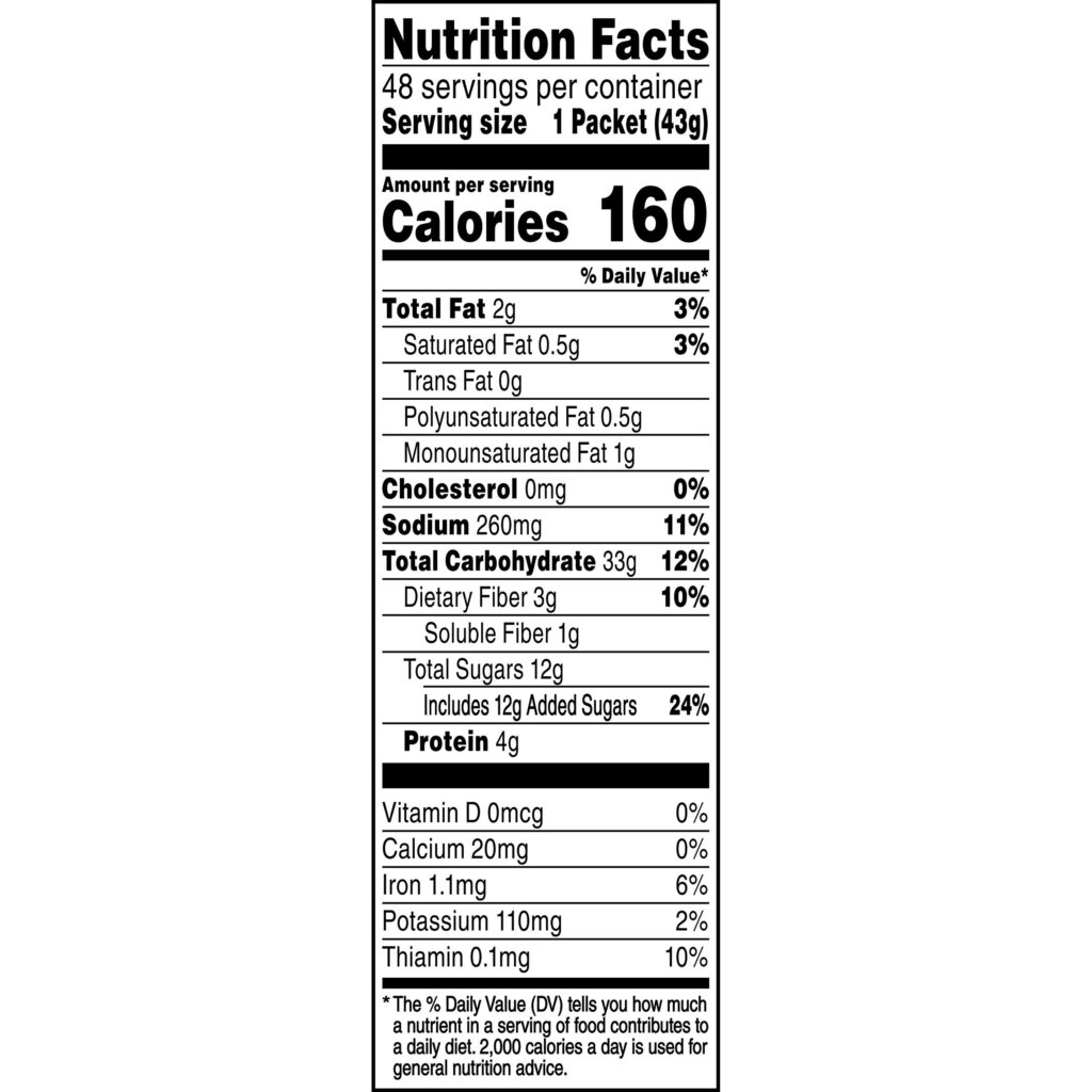 Quaker Instant Oatmeal Maple Brown Sugar Individual Packets 48 