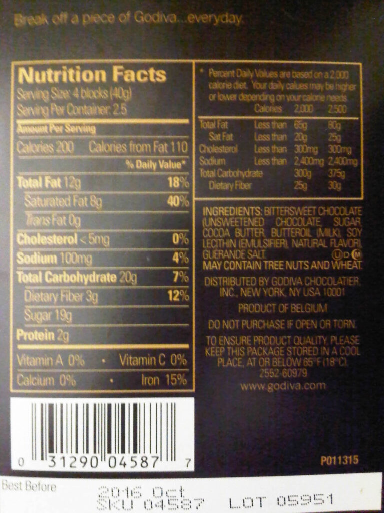 Regin s Realm Chocolate Review Godiva Chocolatier Dark Chocolate Sea Salt