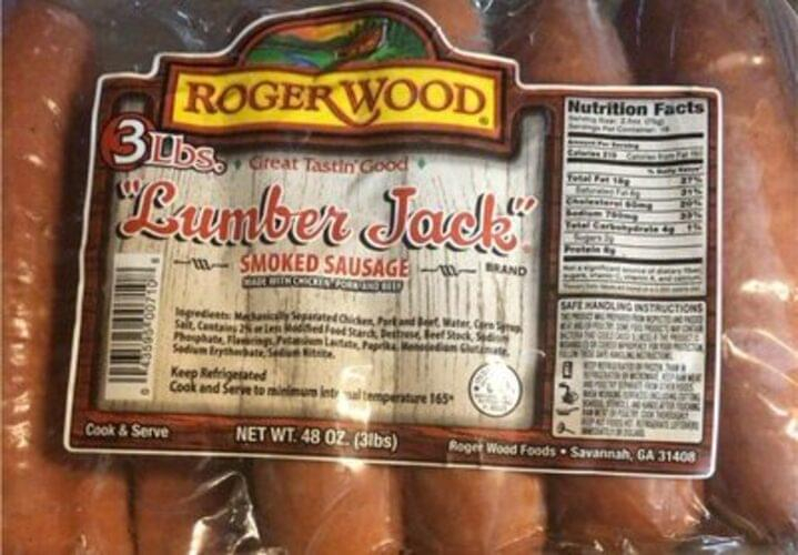 Roger Wood Smoked Sausage 12 Nutrition Information Innit