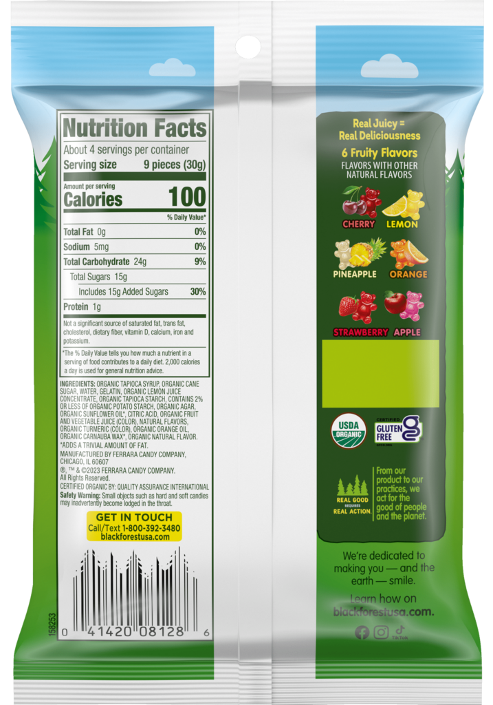 Shop Organic Gummy Bears Black Forest Snacks
