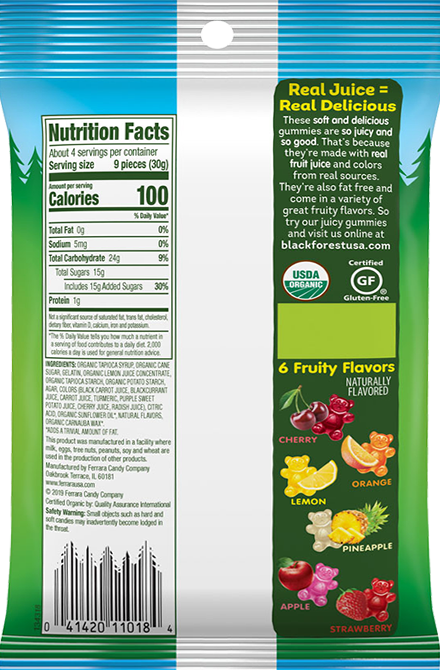 Shop Organic Gummy Bears Black Forest Snacks
